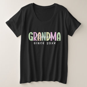 Oma Sinds 20XX Modern Eenvoudig Gepersonaliseerd Grote Maat T-shirt