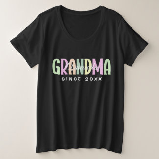 Oma Sinds 20XX Modern Eenvoudig Gepersonaliseerd Grote Maat T-shirt
