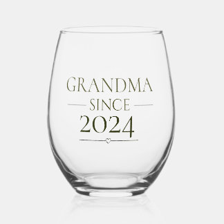 Oma Sinds Gepersonaliseerd Jaar Minimalistisch Fam Wijnglas Zonder Voet