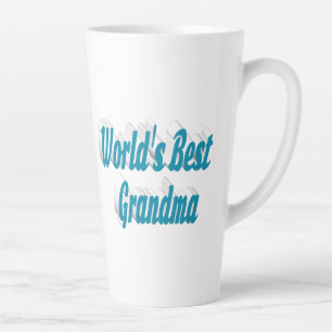 Oma sky blue typografie latte mok