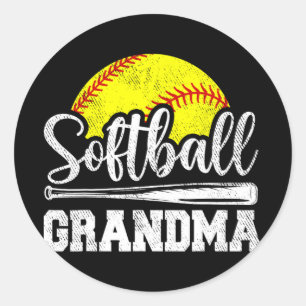 Oma Softball Speler Speldag Moeder#39; #39; s Ronde Sticker