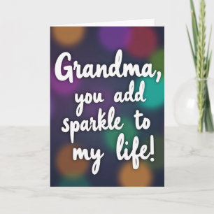 Oma Sparkle Lights Kaart