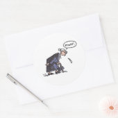 Oma Spugen! rond grote stickers (Envelop)