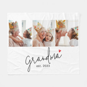 Oma Stelde Elegant Schrift 3 Foto Fleece Deken