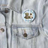 Oma te zijn, Het is een jongen, Baby shower Button (In situ)
