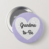 Oma-to-be lavendel Button voor Baby shower (Voorkant /achterkant)
