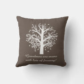 Oma Tree, wit op tape, 8 namen en data Kussen (Achterkant)