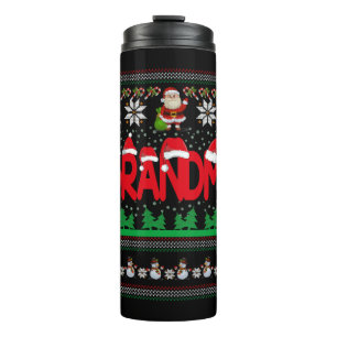 Oma Ugly KerstSweater Thermosbeker