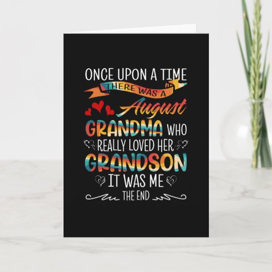 Oma van augustus die haar kleinzoons echt liefhad kaart (Voorkant)