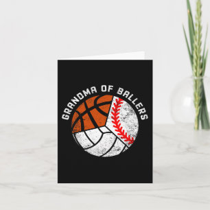Oma van Ballers Fun Honkbal Volleybal Basketb Kaart