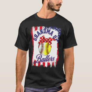Oma van Ballers Groot honkbal softbal voor oma T-shirt