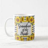 Oma van Bride Gepersonaliseerd Gingham Sunflower Koffiemok (Links)