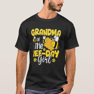 Oma van de Bee Day Girl Verjaardagsfeestje Bee Lov T-shirt