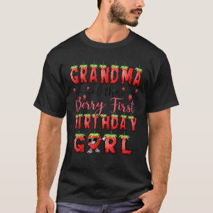 Oma van de Berry Eerste Verjaardag Meisje Strawber T-shirt