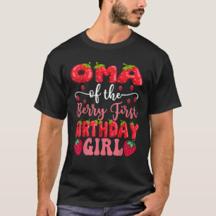 Oma van de bes eerste verjaardag meisje aardbei Lo T-shirt