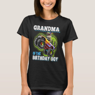 Oma van de Birthday Boy Dinosaur Monster Truck T-shirt