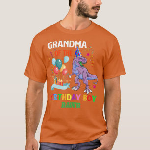 Oma van de Birthday Boy Dinosaur Raptor Funny T-shirt