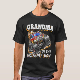 Oma van de Birthday Boy Monster Truck Birthday T-shirt