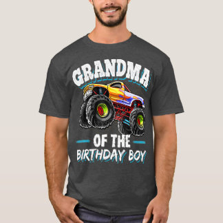 Oma van de Birthday Boy Monster Truck Party T-shirt