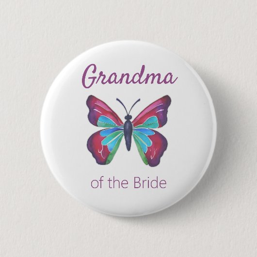Oma van de Bride Butterfly Button (Voorkant)