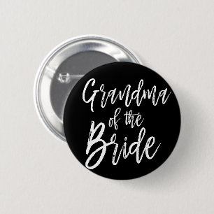 Oma van de Bride   Manuscript Style Wedding Ronde Button 5,7 Cm