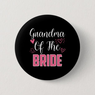 Oma van de bruid familie huwelijksfeest vrouw aan ronde button 5,7 cm