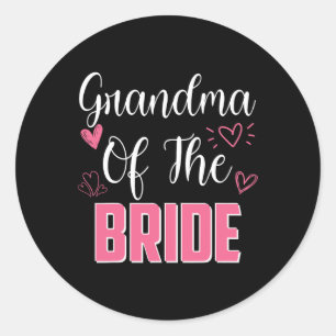 Oma van de bruid Familie Trouwfeest aan Vrouw Ronde Sticker