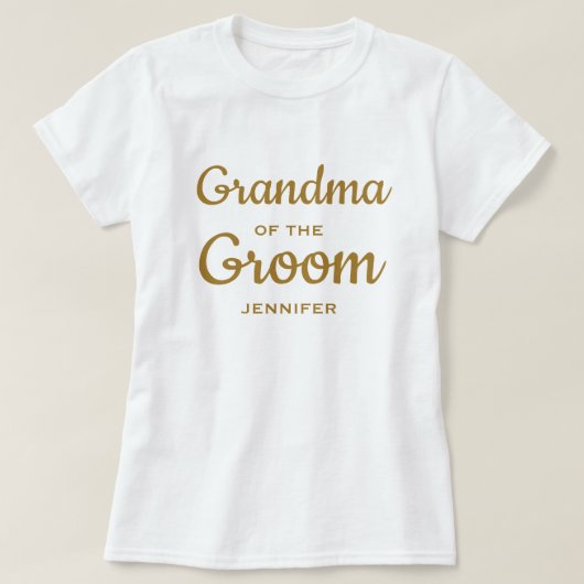 Oma van de Bruidegom Custom T-Shirt (Design voorkant)
