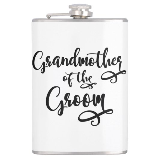 Oma van de bruidegom heupfles (Voorkant)