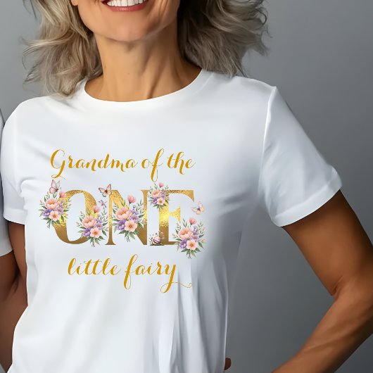Oma van de feeëntuin 1e verjaardagsfeest t-shirt