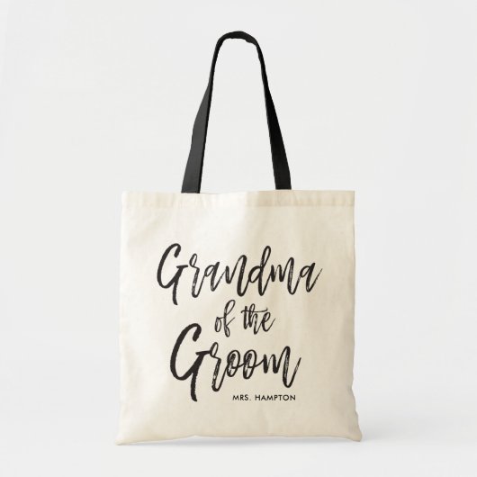 Oma van de Groom | Aangepaste bruiloft in Script-s Tote Bag (Voorkant)