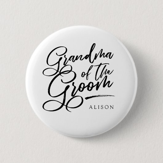 Oma van de Groom-elegant Ronde Button 5,7 Cm (Voorkant)