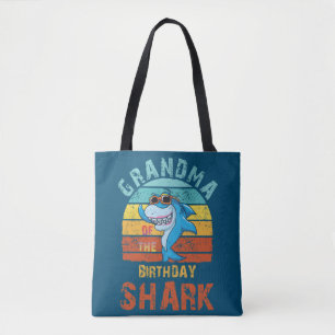 Oma van de Haai Verjaardag Matching Familie Draagtas