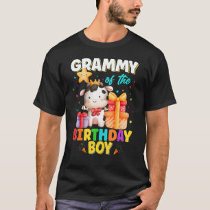 Oma van de jarige jongen koe boerderij dieren fami t-shirt