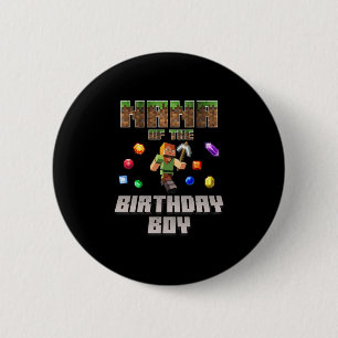 Oma Van De Jarige Video Gamer Pixel Nummer  Ronde Button 5,7 Cm