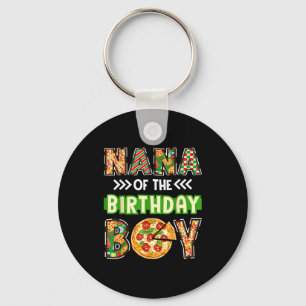 Oma van de jongen verjaardag jongen pizza liefhebb sleutelhanger
