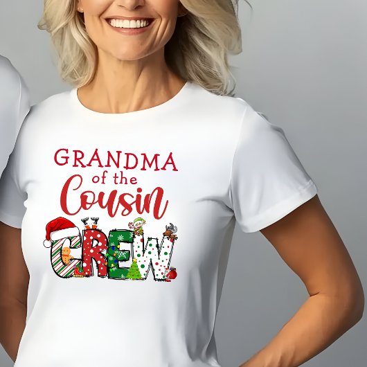 Oma van de neef Crew Christmas Doodle T-shirt