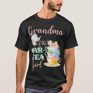 Oma van de Par Tea Girl Tea Party Verjaardag T-shirt