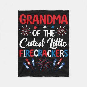 Oma van de schattigste kleine vuurvreter 4 juli fleece deken