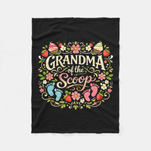Oma van de Schep Ijs Gender Reveal Baby Fleece Deken