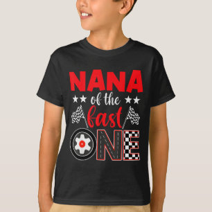 Oma van de snelle Birthday 1e raceauto-familie T-shirt