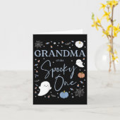 Oma van de Spooky One First Birthday Boy 1st H Kaart (Gele Bloem)