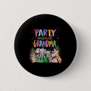 Oma van de verboyboy meisje dierentuin thema dier ronde button 5,7 cm