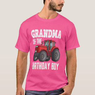 Oma van de verjaardag Boy Family Tractors Boerderi T-shirt