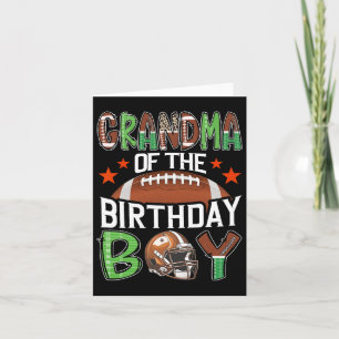Oma van de verjaardag Boy Game Day Football Kaart