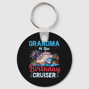 Oma van de verjaardag Cruiser Funny Cruise Geboort Sleutelhanger