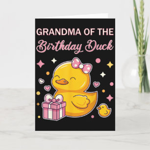 Oma van de verjaardag eend kerst anime feest kaart