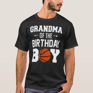 Oma van de verjaardag jongen basketbal jongen fami t-shirt