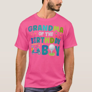 Oma van de verjaardag jongen golf thema matching p t-shirt