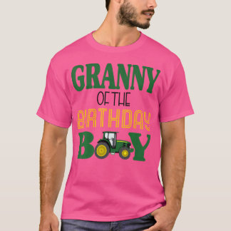 Oma van de verjaardag voor jongens boerderij tract t-shirt